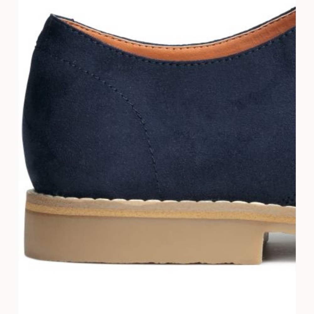 H&M Men’s Blue Suede Derby Oxford Shoe 40 (7.5) - Picture 3 of 10